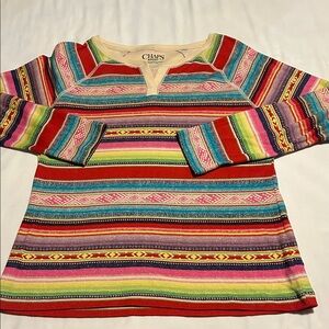 Chaps Sport Colorful Striped Long Sleeve Tee